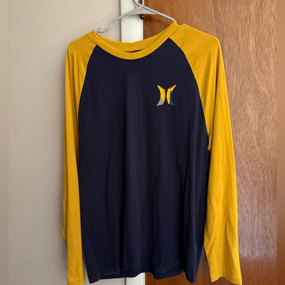 Hurley Mustard Yellow and Blue Shirt